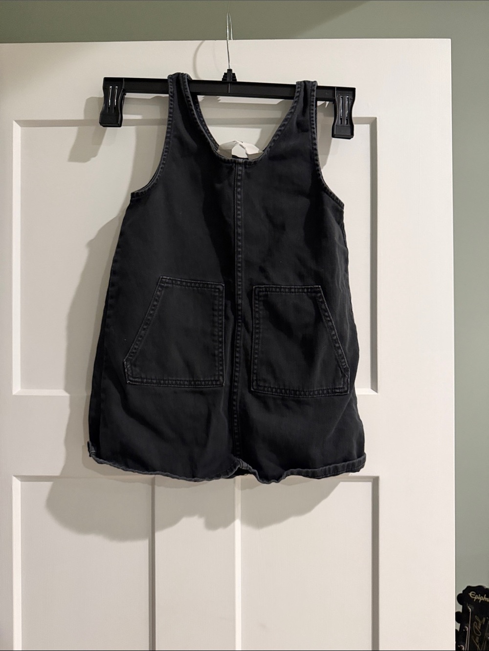 H&M Black Denim Overalls Dress for Kids